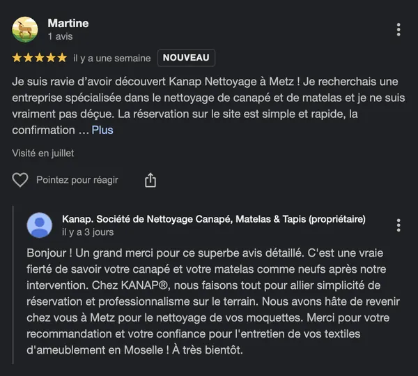 Avis Google client 2