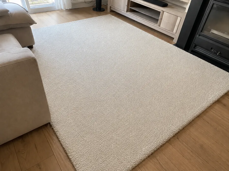Même tapis parfaitement propre après intervention Kanap résultat garanti